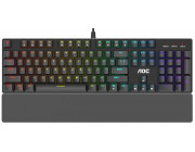AOC GK500-RED RGB Mechanical Gaming Keyboard (RU), Mechanical keys (OUTEMU Red key switch), Backlight (RGB), 100% anti-ghosting, Ultra-portable design, Solid-aluminium frame, Plastic Wrist Rest, USB